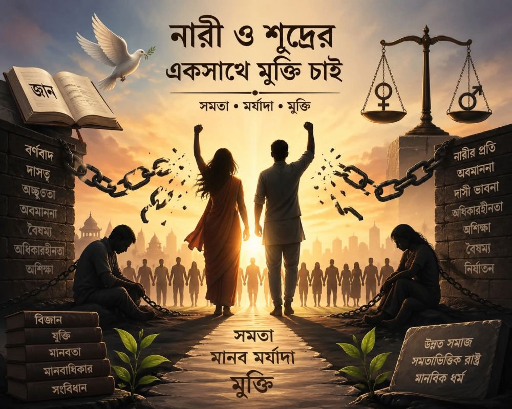 নারী ও শূদ্রের একসাথে মুক্তি চাই