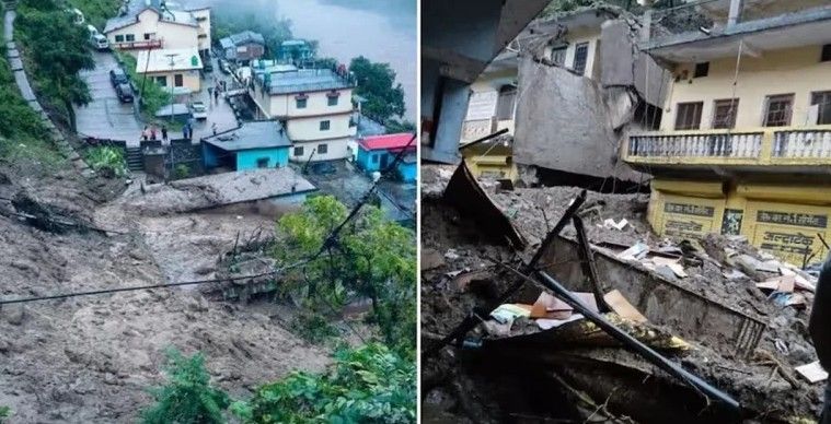 ভারতে মেঘভাঙা বৃষ্টি, ভেসে গেল বহু ঘরবাড়ি