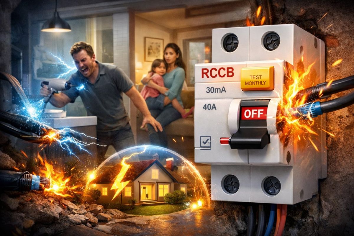 বাসাবাড়ির বৈদ্যুতিক লাইনে বাড়তি সুরক্ষায় RCCB