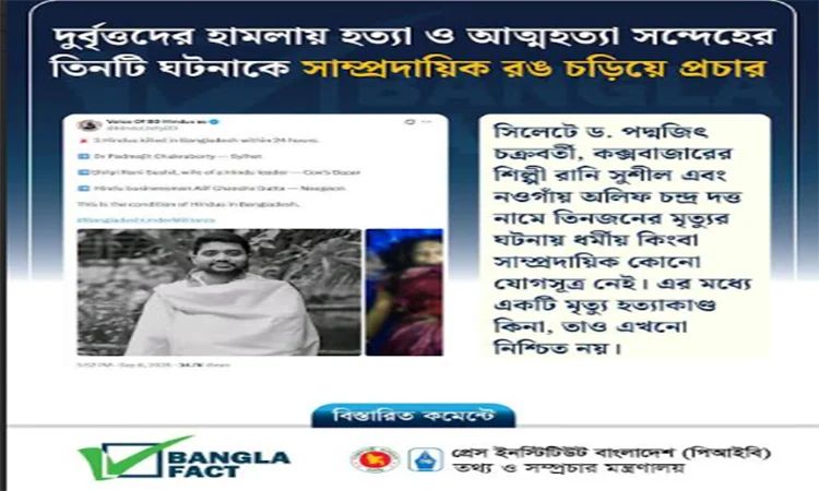 ভিন্ন ভিন্ন ঘটনায় সত্য আড়াল করে বাংলাদেশ বিরোধী অপরাধ শনাক্ত