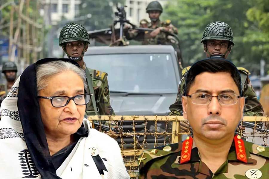 হাসিনা সরকারকে উৎখাত করতে সেনাবাহিনী কর্মকর্তাদের ভূমিকা