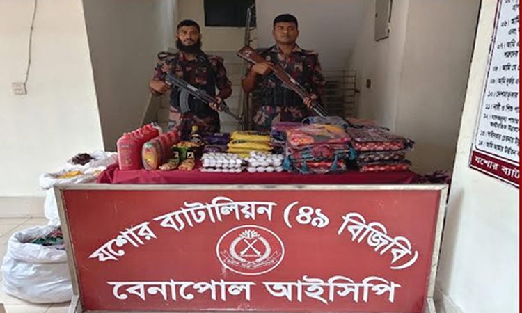 যশোর সীমান্তে ভারতীয় মালামাল জব্দ করেছে বিজিবি