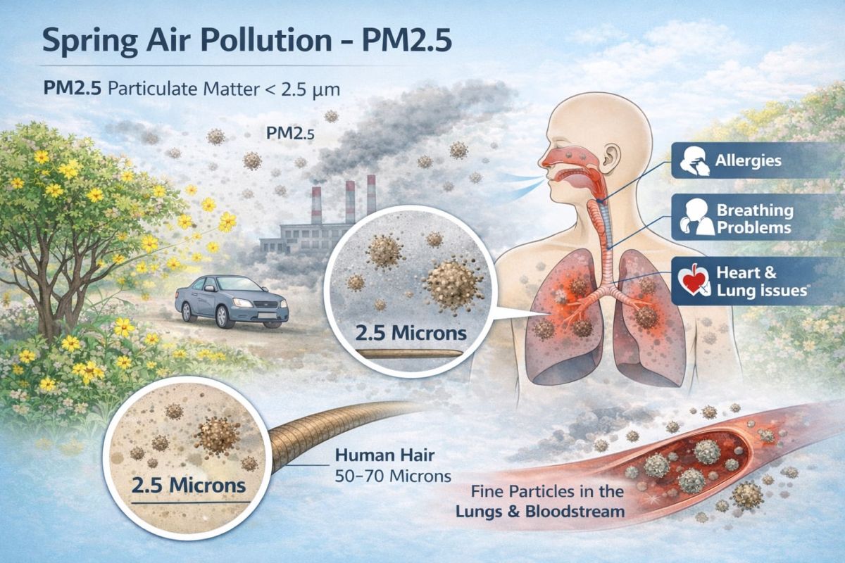 ঋতুরাজ বসন্তের বাতাসে অ্যালার্জি বাড়ায় PM2.5; বিজ্ঞান কী বলছে