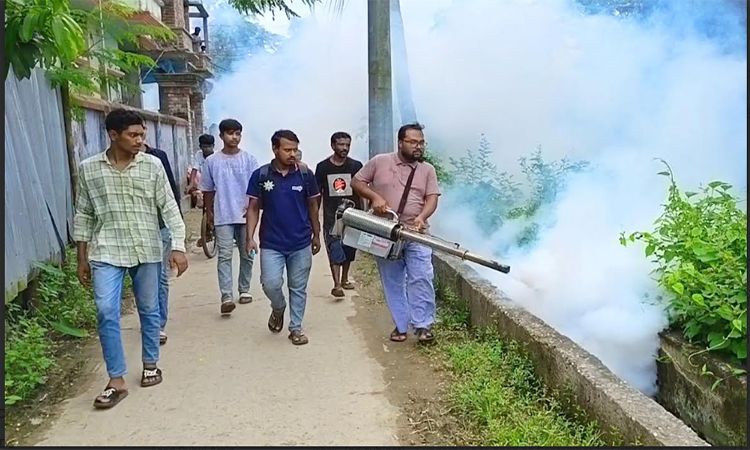 বাগেরহাটে ডেঙ্গু প্রতিরোধে মশা নিধন কার্যক্রম ছাত্রদলের