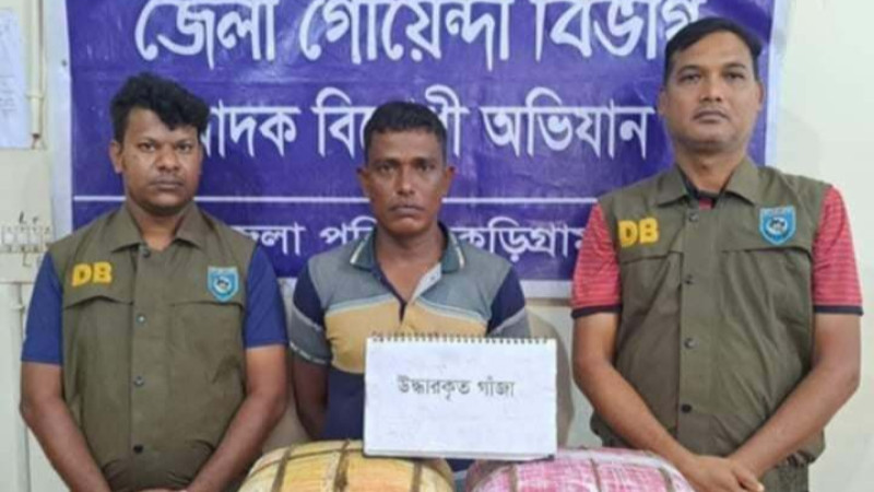 ফুলবাড়িতে,২০ কেজি গাঁজাসহ এক মাদক কারবারি আটক