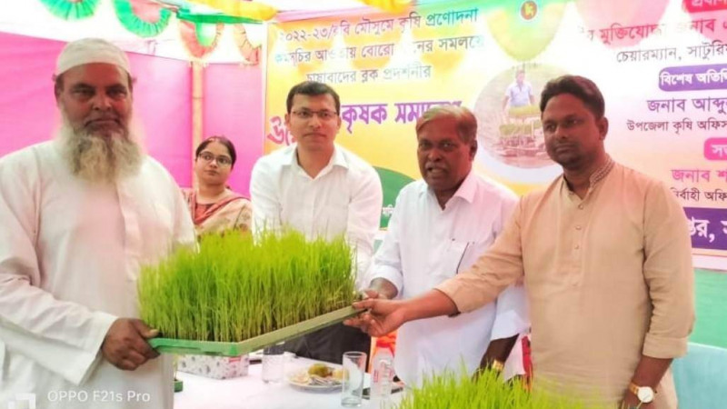 সাটুরিয়া  উপজেলায় বোরো ধানের সমলয়ে চাষাবাদের ব্লক প্রদর্শনীর উদ্বোধন