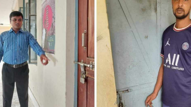 জাতীয়করণের দাবিতে নওগাঁর শিক্ষা প্রতিষ্ঠানে চলছে তালাবদ্ধ কর্মসূচি