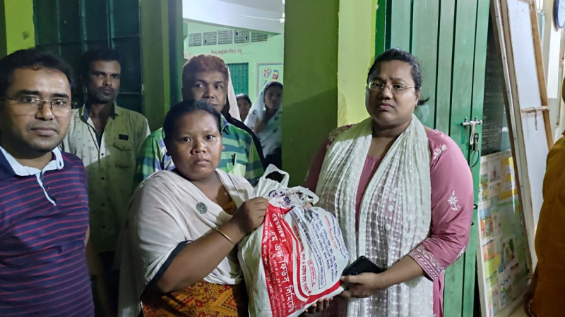 রামগড়ে বন্যায় দুর্গত এলাকা পরিদর্শন করলেন ইউএনও