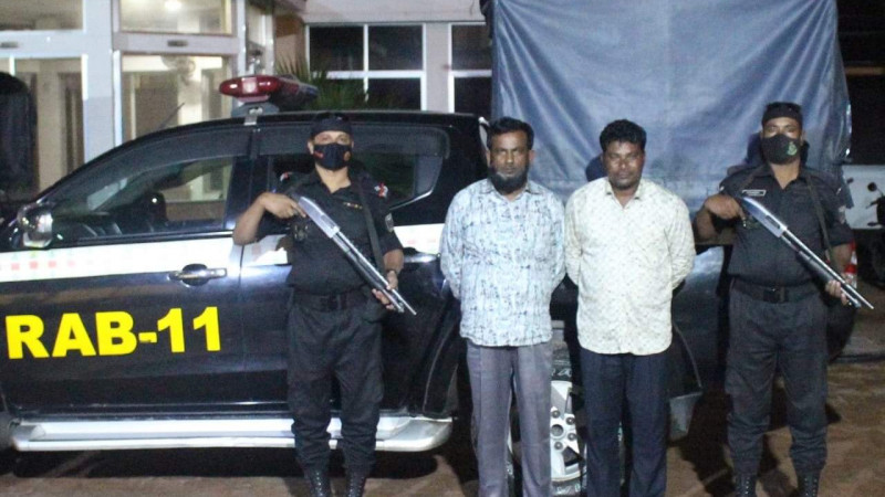 সোনারগাঁয়ে দুই চাদাঁবাজকে গ্রেফতার করেছে র‌্যাব-১১