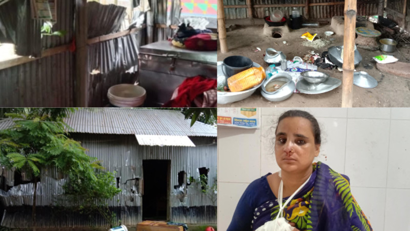 ঝিনাইগাতীতে পুর্বশত্রুতার জেরে সন্ত্রাসীদের হামলায় ঘরবাড়ি ভাংচুর ও লুটপাট, আহত ৫