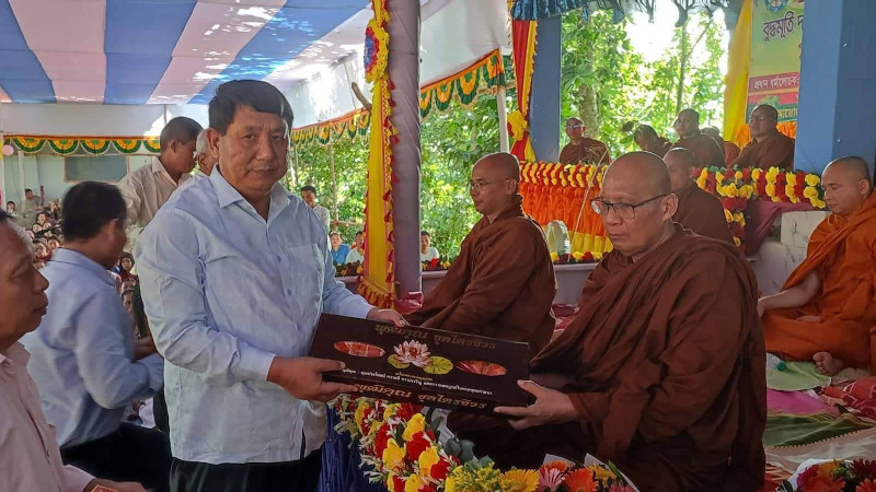 রাঙ্গামাটির ঘাগড়া বৈজয়ন্ত বন বিহারে ২২তম দানোত্তম শুভ কঠিন চীবর দান