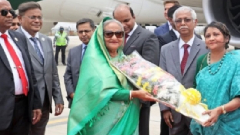 নয়াদিল্লি পৌঁছেছেন প্রধানমন্ত্রী শেখ হাসিনা