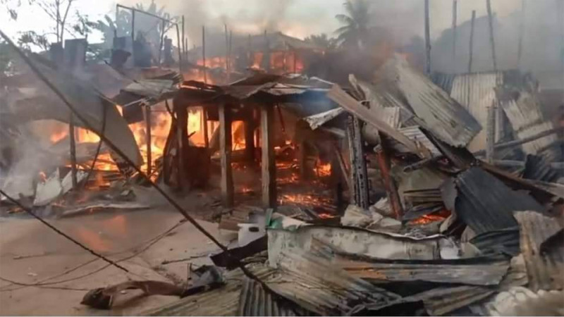 ভয়াবহ অগ্নিকান্ডে ৪৫টি দোকান ও বসত ঘর পুড়ে ছাই