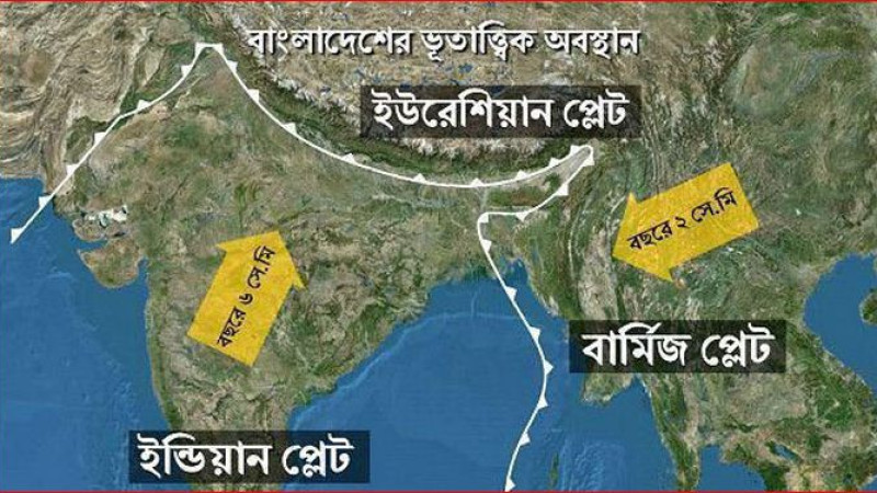 দুই প্লেটের সংযোগ স্থলে ভূমিকম্প খুবই ভয়াবহ