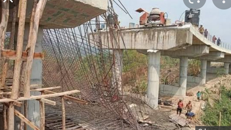 রাঙ্গামাটিতে নির্মাণাধীন সেতু ধসে ১ শ্রমিক নিহত, আহত ১৬